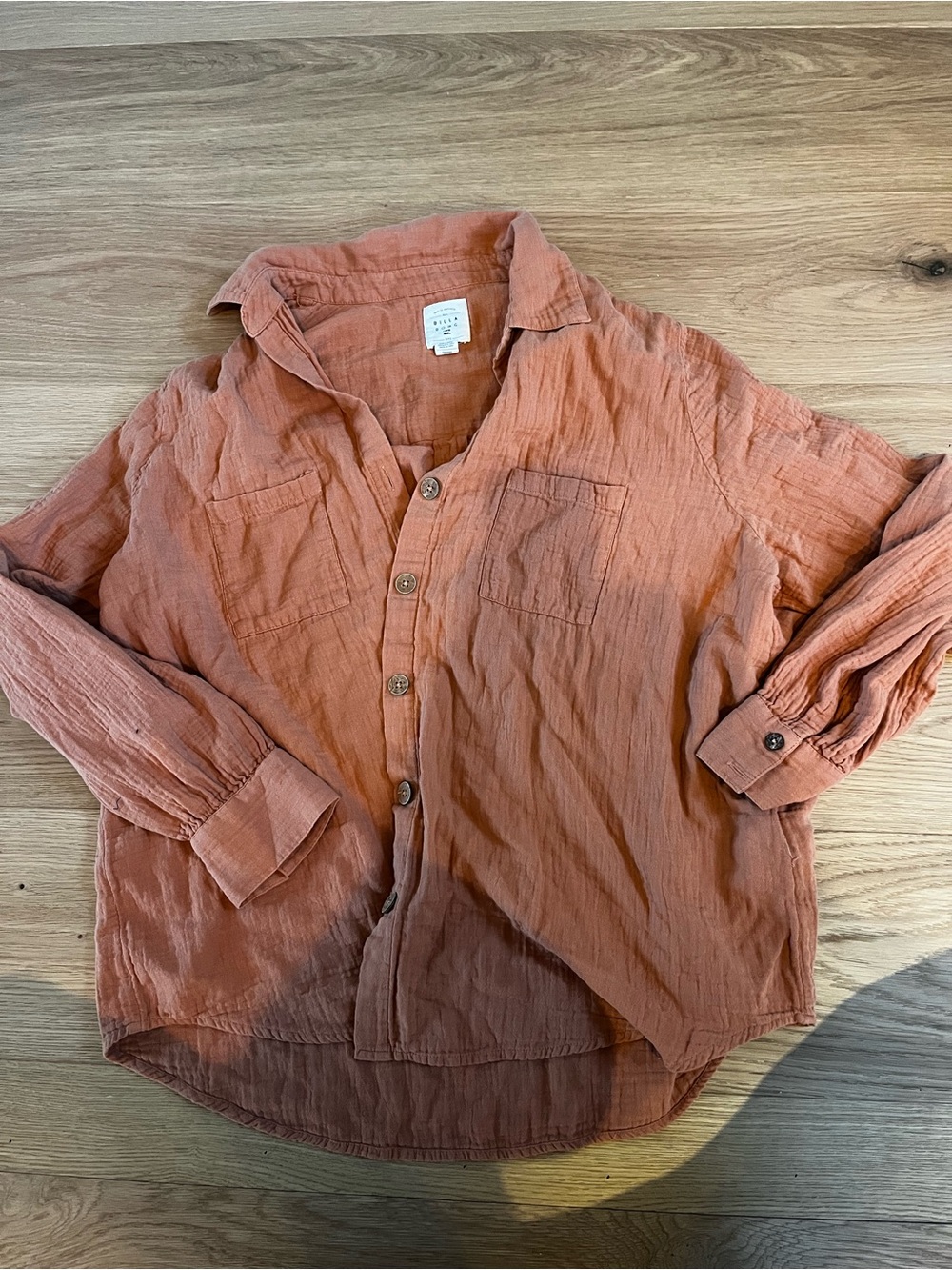 Billabong button-up in Terracotta